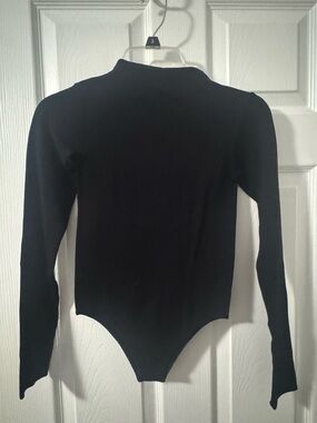 Zara Black Long Sleeve Bodysuit